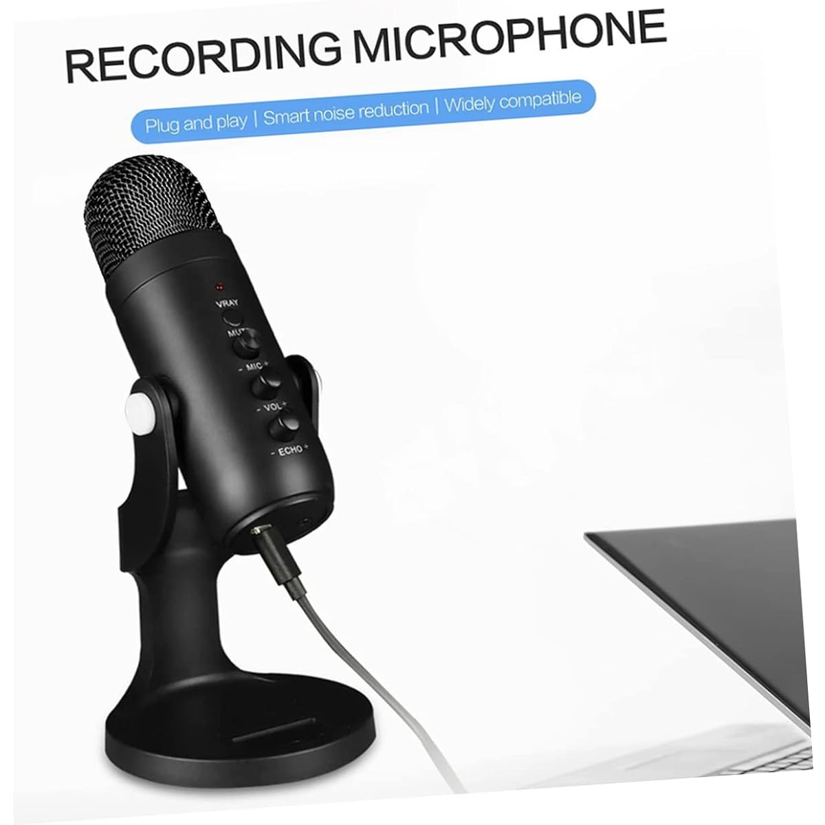 VICASKY 2pcs Usb Microphone Karaoke Microphone Game Microphone Condenser Microphone Microphone Mini Computer Accessories Podcasting Microphone Blogger Abs Top