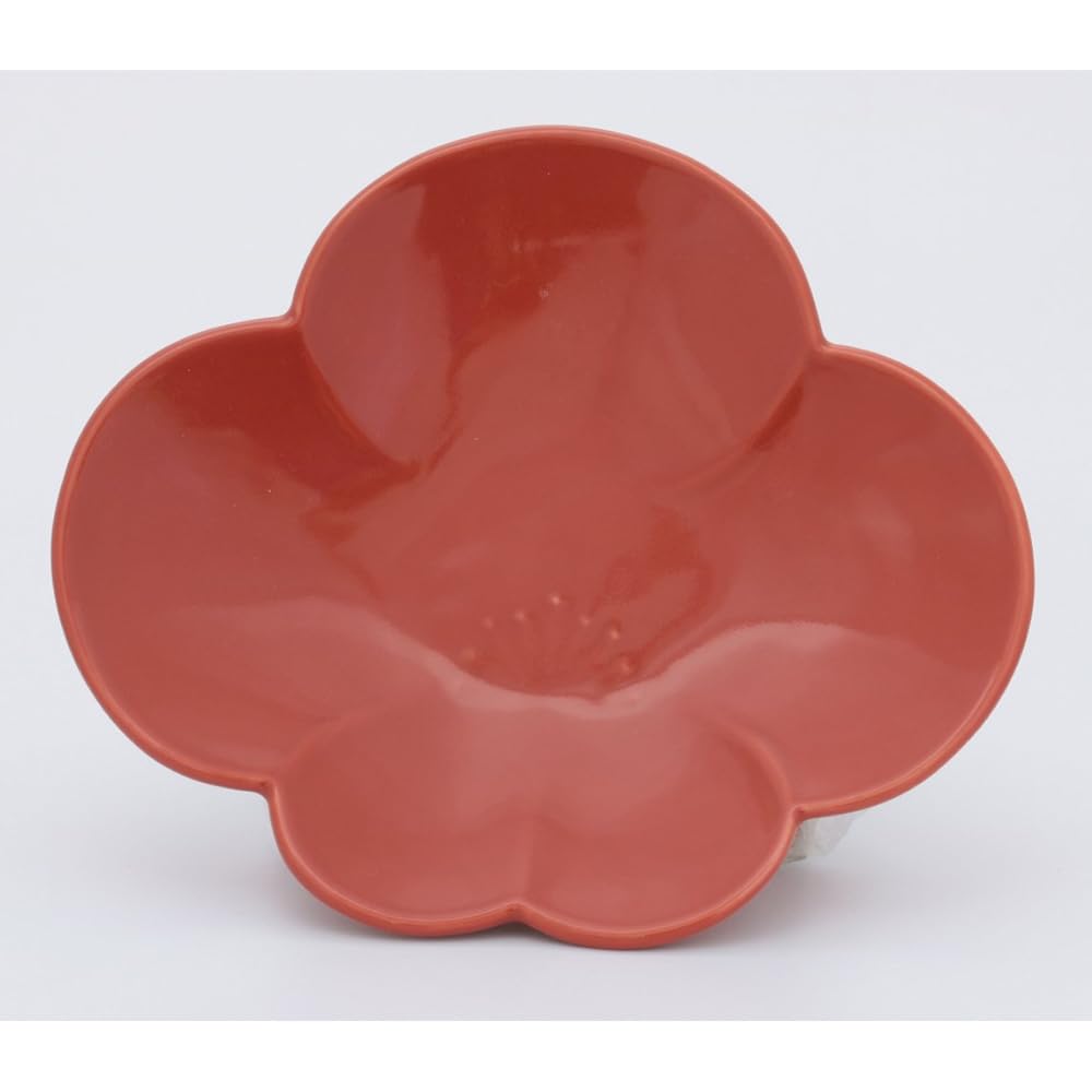 Arita ware Uncle Yamagama Lucky plate 5-piece set Red plum