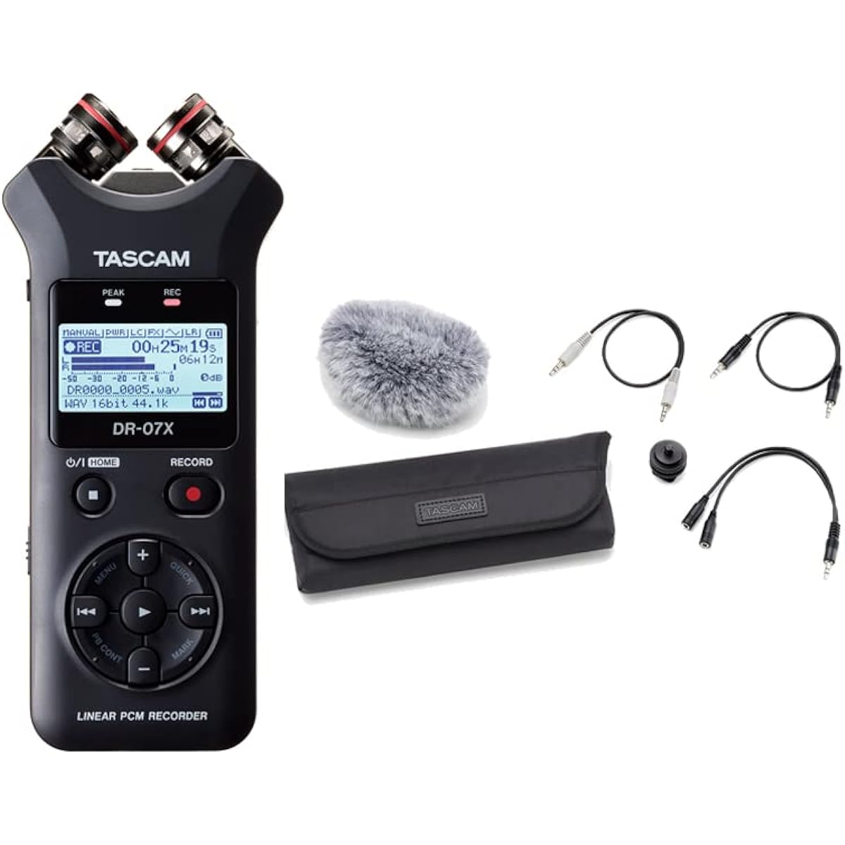 [Accessory Pack/AK-DR11C mk2 Set] TASCAM - Stereo Linear PCM Recorder with USB Audio Interface DR-07X