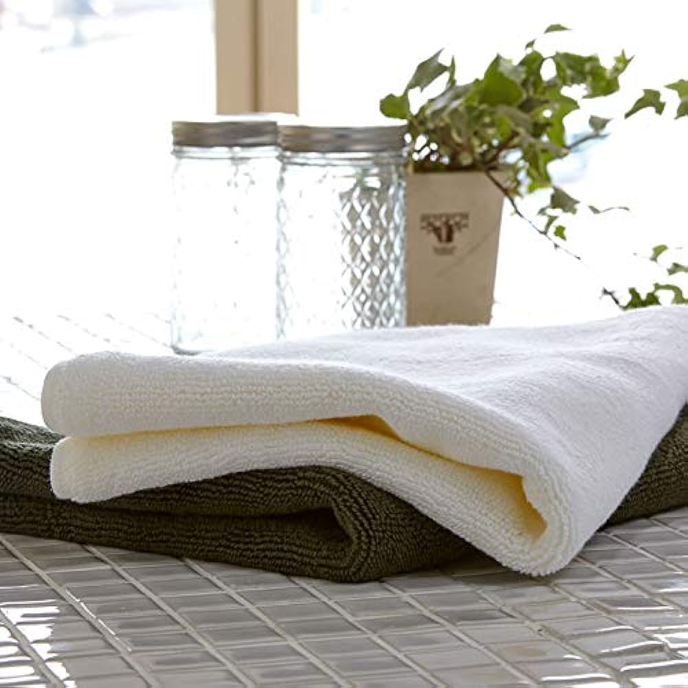 Bath mat set of 5 made in Japan Senshu towel (approx. 42 x 62 cm) Khaki