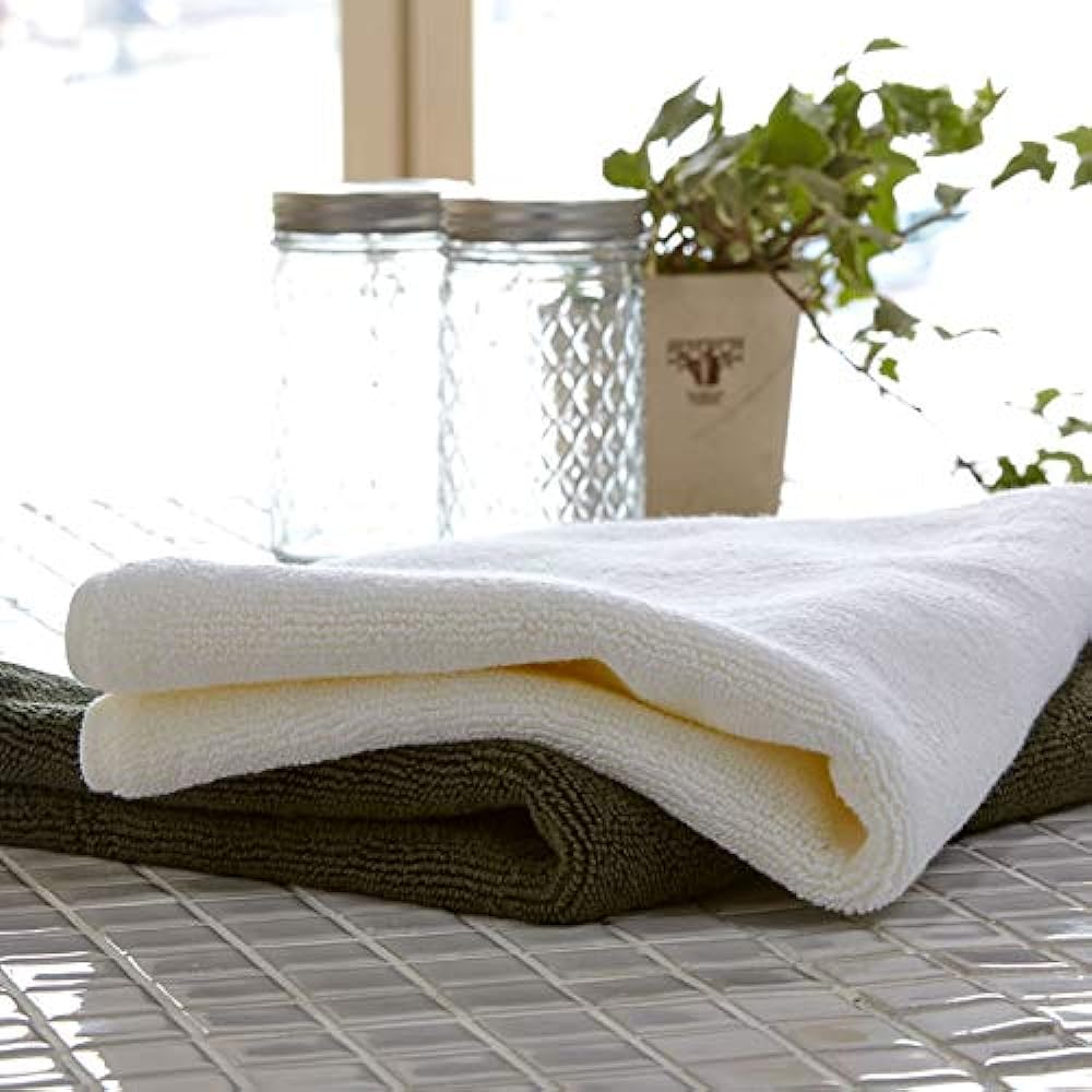 Bath mat set of 5, made in Japan, Senshu towel (approx. 42 x 62 cm), white
