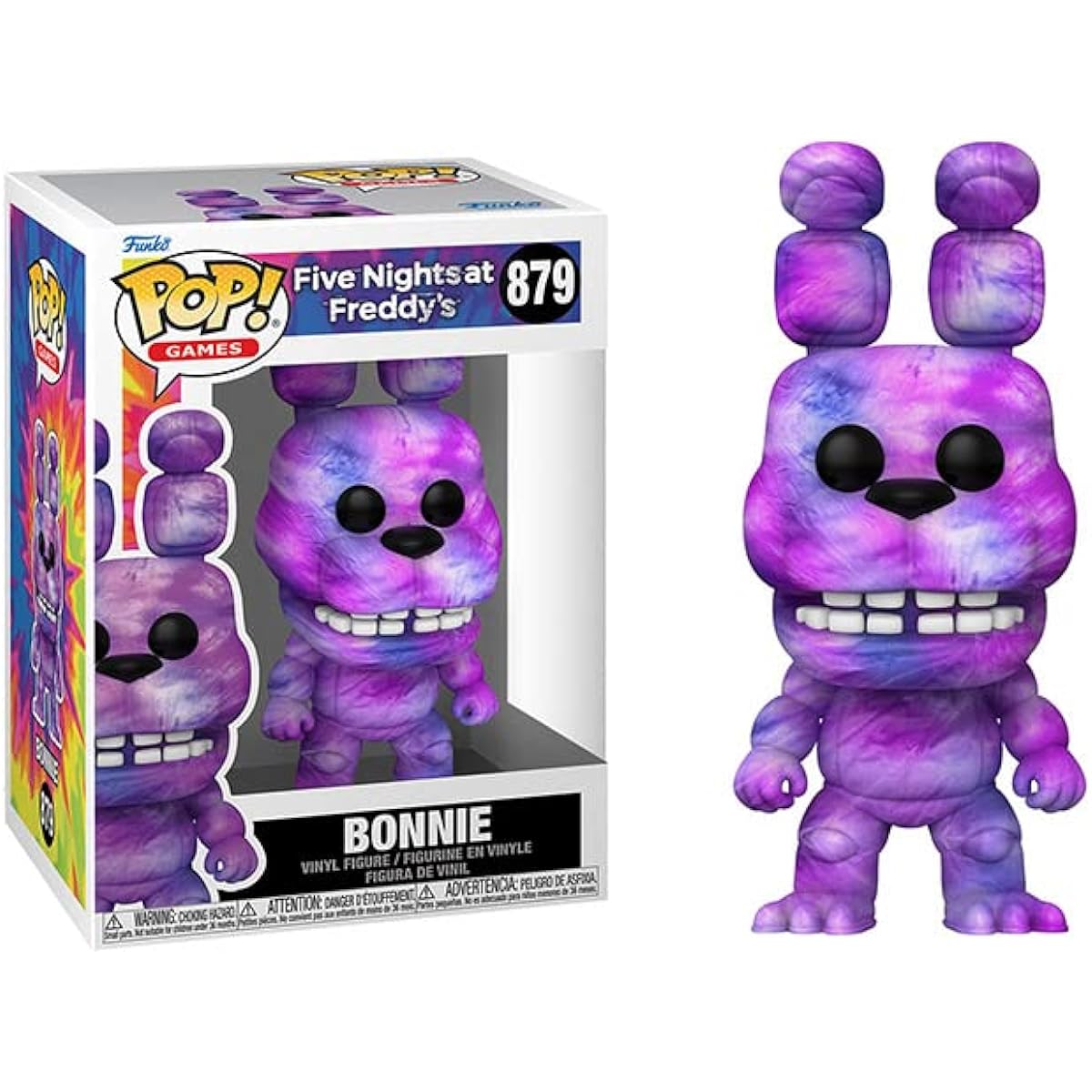 POP Five Nights at Freddy's - Tie Dye Bonnie Funko POP! Vinyl Figure (Includes Compatible POP Box Protector Case), Multicolor, 3.75"