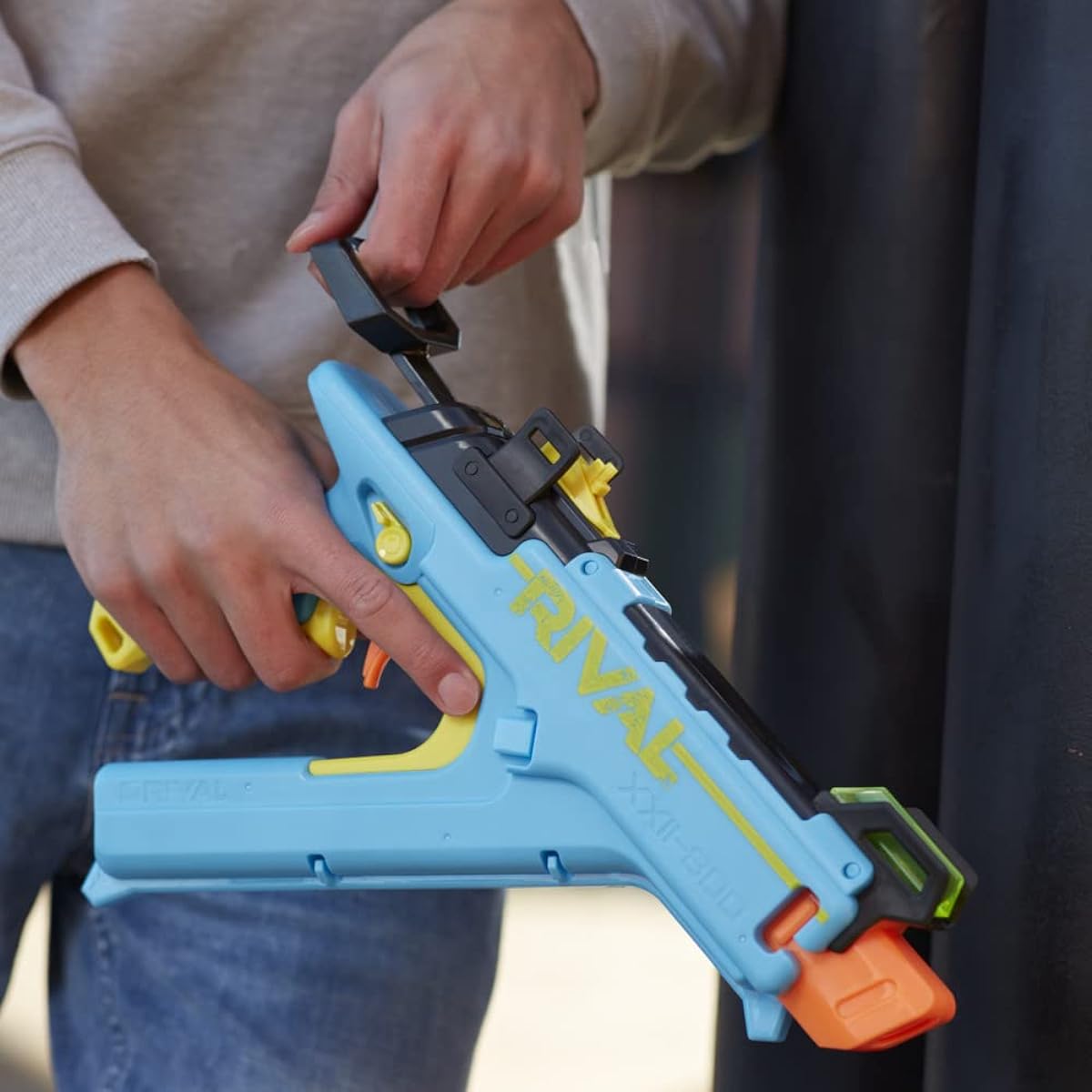 Nerf Rival XXII-800 Vision Blaster, Most Accurate Nerf Rival System, Adjustable Viewfinder, 8 Precision Foam Balls