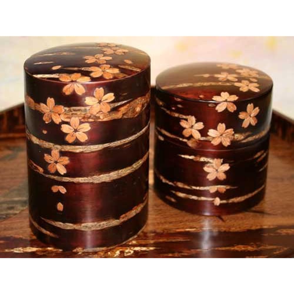 Kakunodate cherry bark work/cherry bark tea caddy (medium)