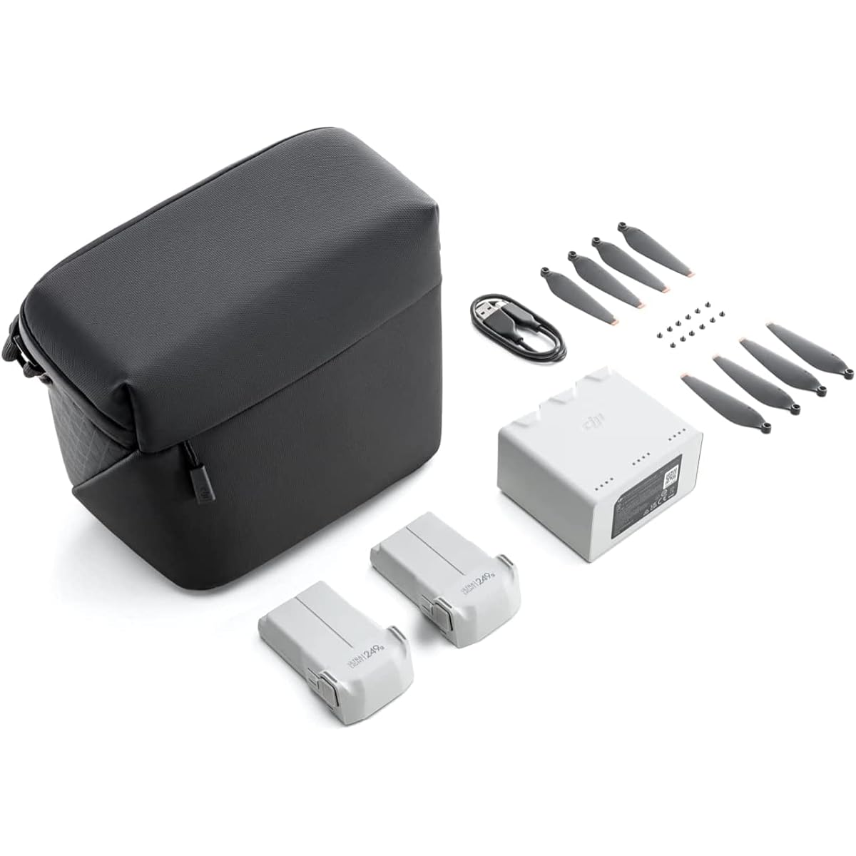 Genuine DJI Mini 3, 3 Pro Fly More Kit (2 x 2453mAh Intelligent Flight Batteries, Two-way Charging Hub, Shoulder Bag, 2 Pairs of Propellers)