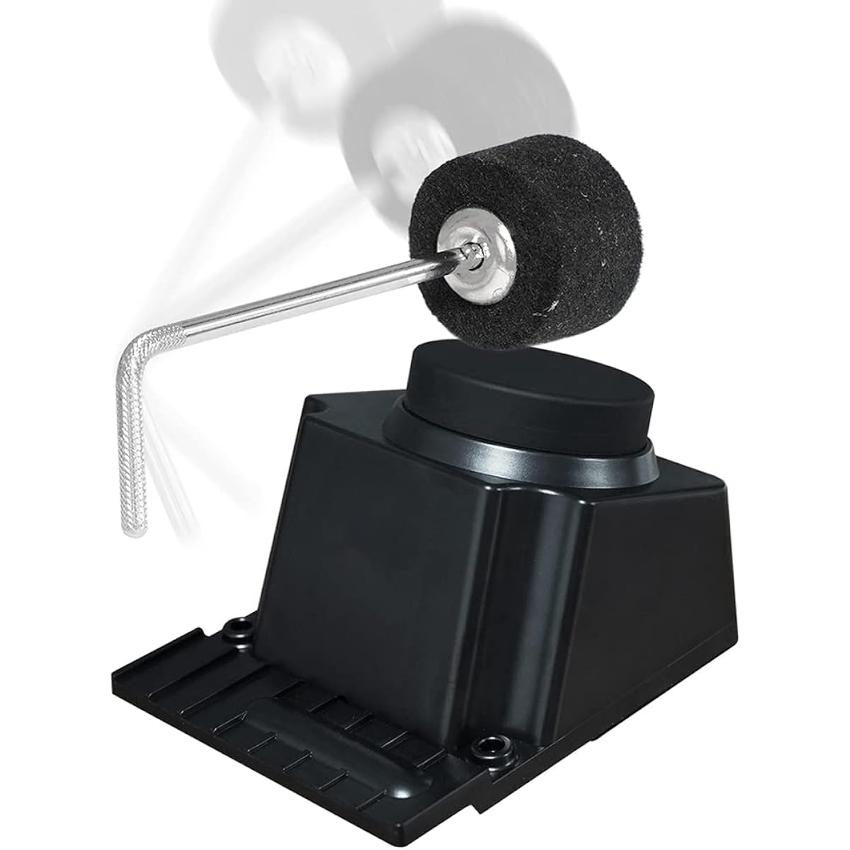 HXW Bass Drum Trigger Realistic Kick Drum Pad with Felt Beater Hammer Percussion Pad Multi Pad Electric Drum Set