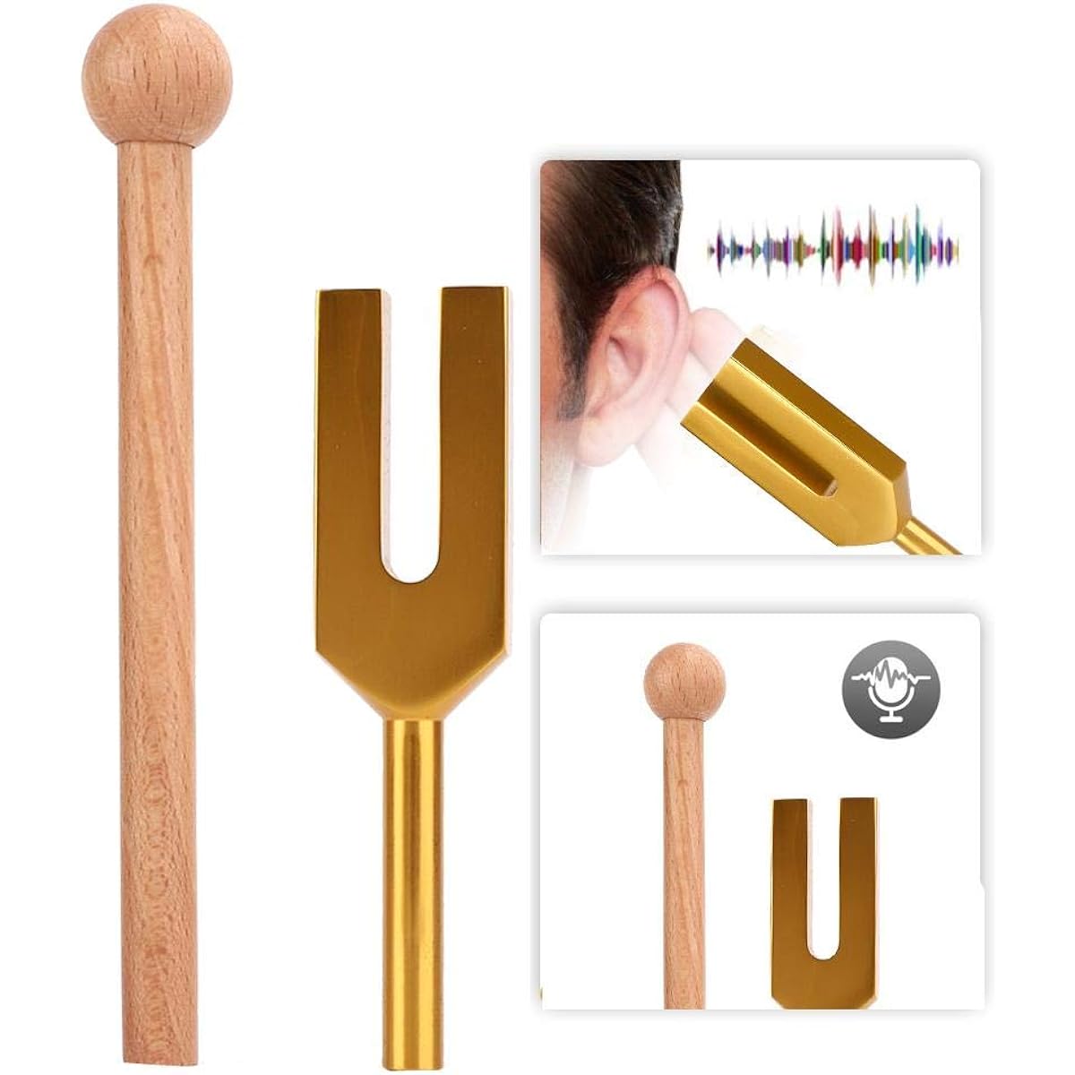 Brrnoo Tuning Fork Set 4096hz Tuning Fork Meditation Tuning Energy Fork with Hammer Tuning Fork Sound Healing DNA Repair Violin/Guitar/Piano Tune Fork