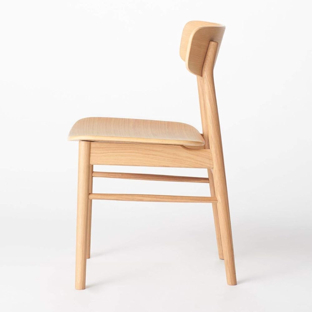 MUJI Round Chair Oak Wood Width 45 x Depth 51 x Height 77cm 82009255