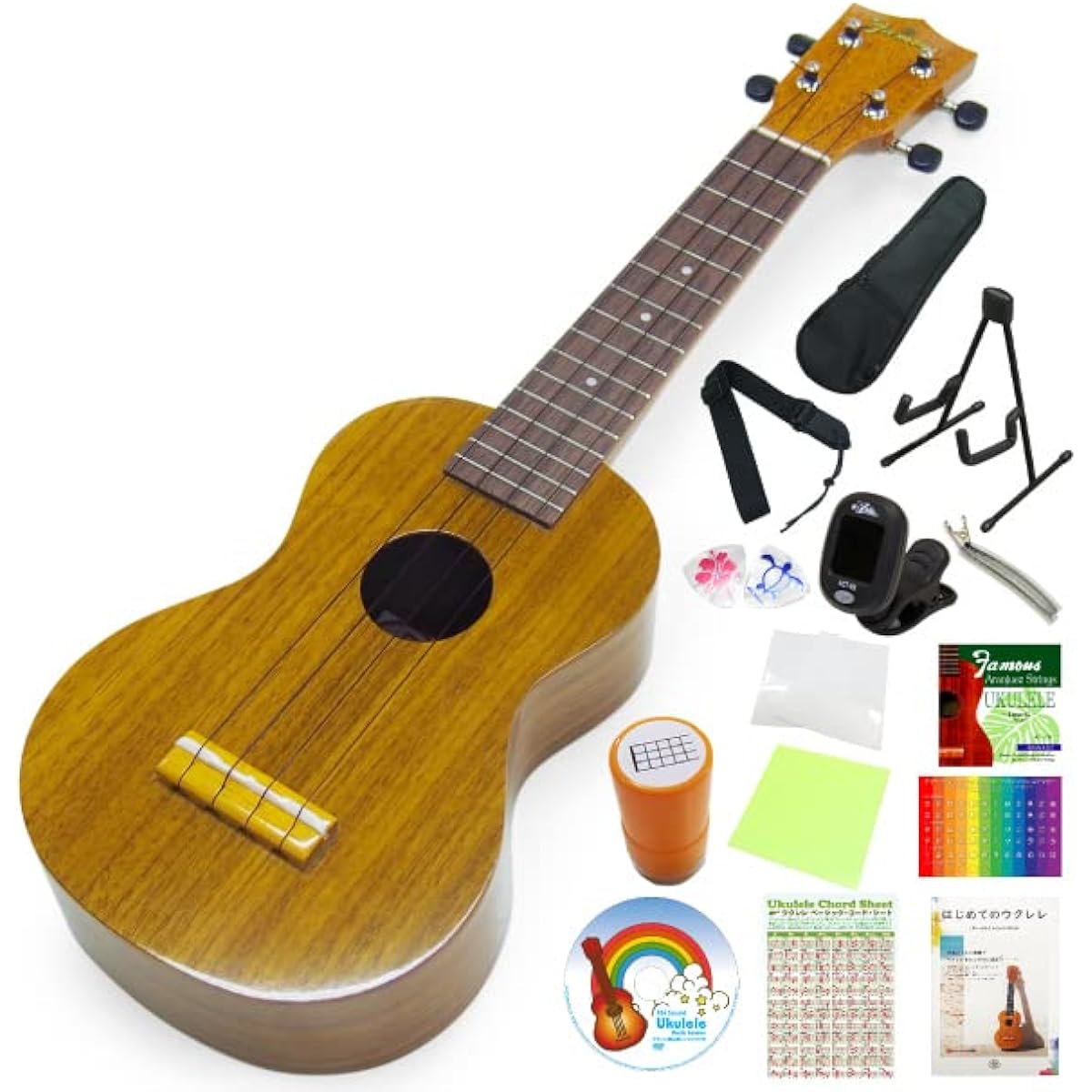 Famous Domestic Ukulele FS-EB1 Soprano High Grade 15-Piece Set Walnut EBI SOUND Original Model (Made in Japan) (u)