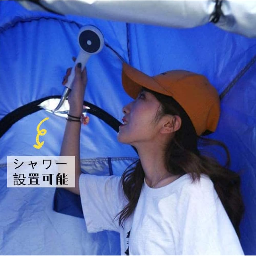 Changing Tent, Beach Tent, One Touch, Simple Shower Room, Privacy Tent, Toilet, Foldable, Lightweight, Breathable, UV Protection, Storage Bag Included, Outdoor Equipment, For Disaster Prevention, Outdoor Tent, Easy to Set Up, Windproof, Waterproof, Multi