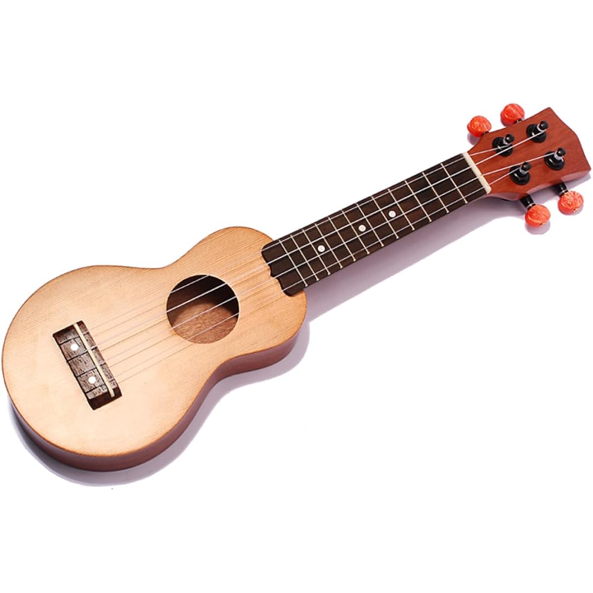 VICASKY 3pcs Spruce Ukulele Kids Guitar Starter Ukulele Pocket Ukulele Mini Pocket Guitar Mini Ukulele Guitar Toy Christmas Party Gift Hawaiian Soprano Uku