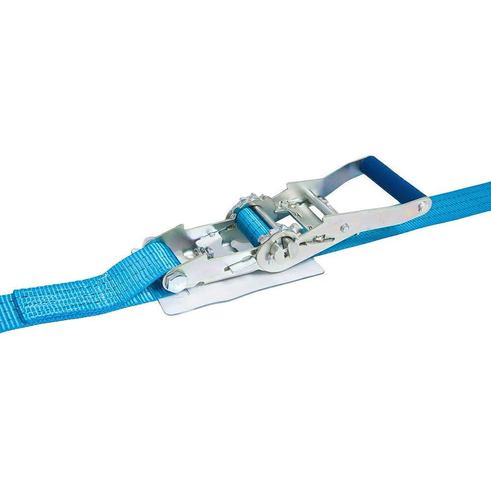 AVIELAN Lashing Belt 50mm Width I Hook (Compatible with Rope Hook) Winding 5m Fixed 0.5m Blue