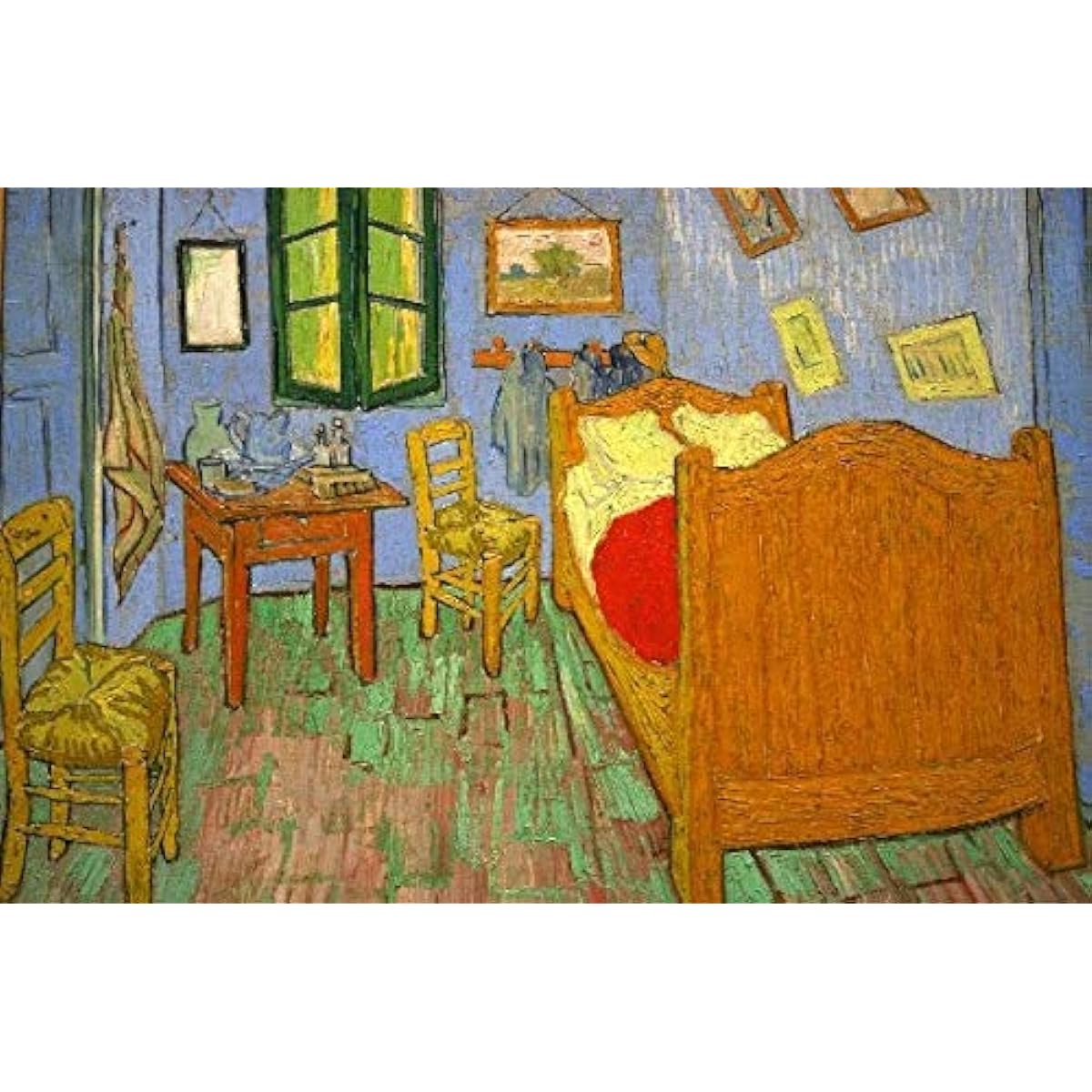 Wooden Jigsaw Puzzle - Vincent van Gogh - Ares' Bedroom - 50 Unique Wooden Pieces - Made in the USA by Nautilus Puzzles - A Challenge for Any Puzzler