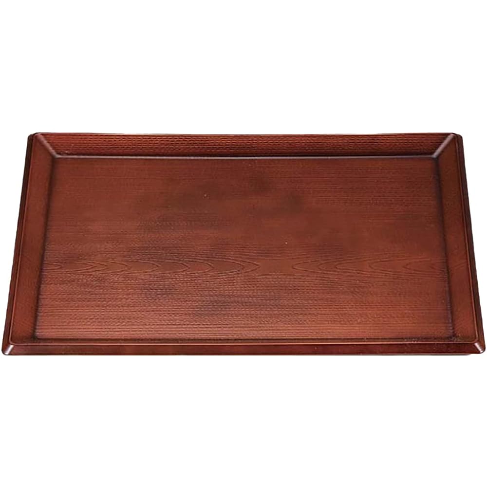 Fukui Craft Fukui Craft [Commercial Set] Tabletop Tray/Bon, Low Non-Slip Processing, Made in Japan, Rikyu Bon, Brown, Shaku 1 (5 Pieces)