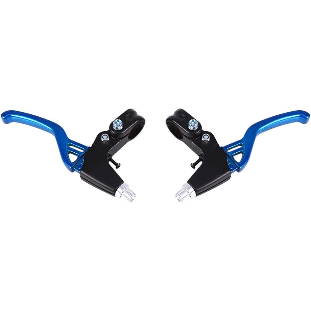 ama-jp Brake Lever, Bicycle Brake Lever, Made of Aluminum Alloy, Lightweight, Durable, Long-Term Use, Left and Right Set, For Mountain Bicycles/Folding Bicycles, Meets Various Needs (Blue)