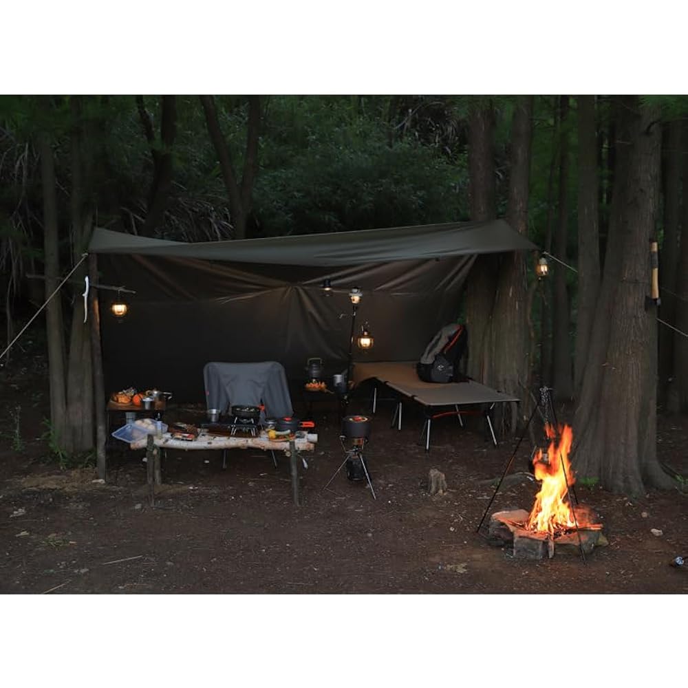 GP Retail Cot Camp Folding Bed 2WAY High/Low Switchable Simple Bed (Black)