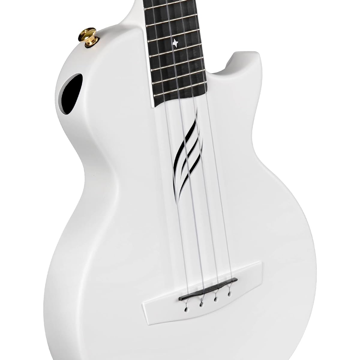 Enya Nova U Pro Ukulele tenor size carbon molded ukulele kit, accessories: ukulele case, strap, capo, fluorocarbon replacement strings (White)