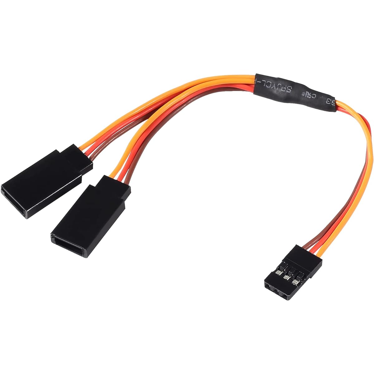 DIANN 10pcs 3 Pin JR Servo Extension Cable 1 JR Male to 2 Female JR Y Harness Servo Cable for RC Car Truck Airplane Servo Receiver Connection (10pcs Y Type)