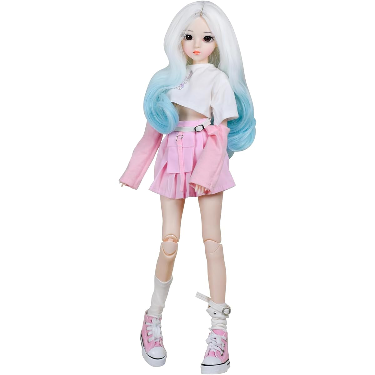 EVA BJD 1/3 SD Doll 24inch Ball Jointed BJD Doll Anime Style Fashion Doll Movable Joint Doll Sweet Girl