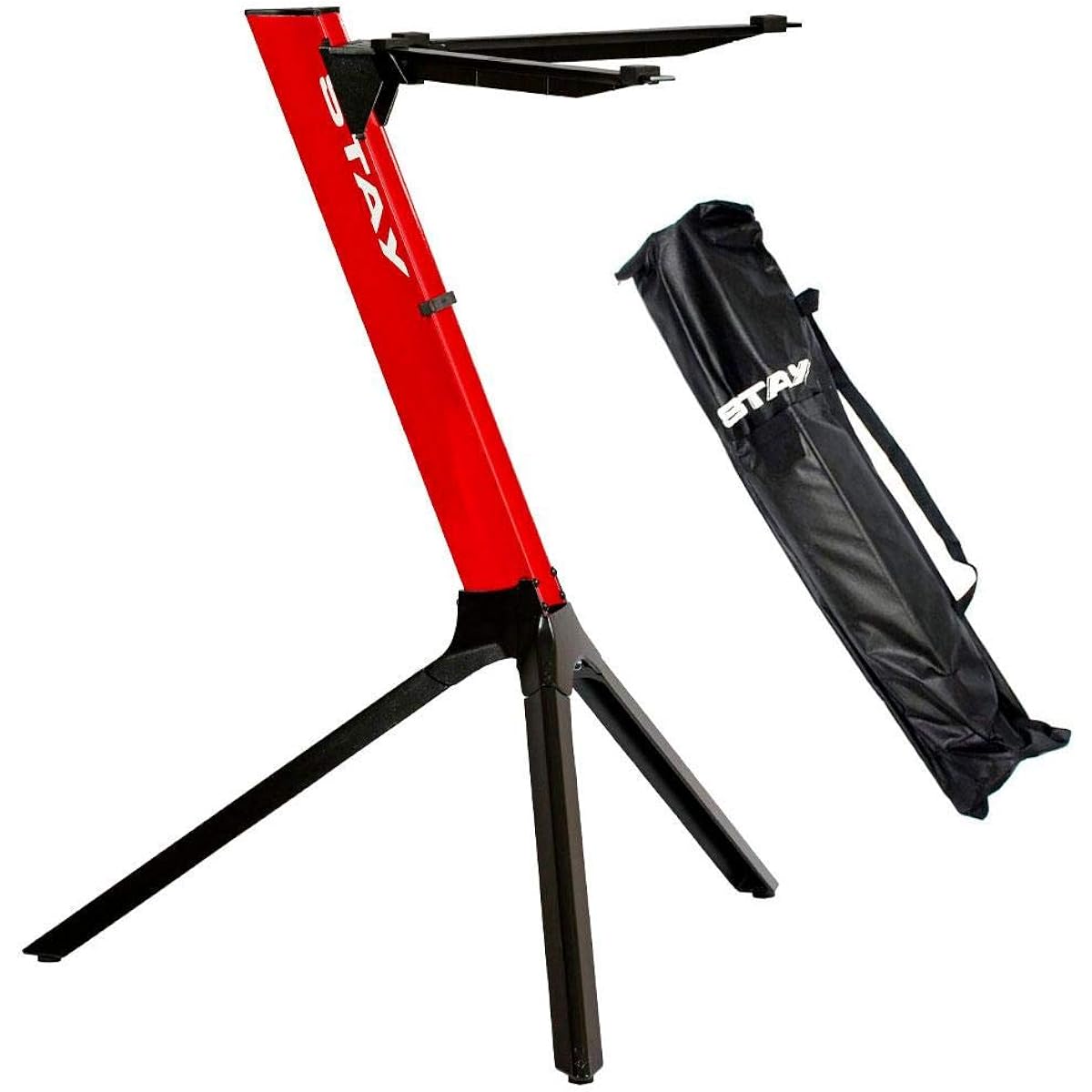 STAY MUSIC Compact Keyboard Stand with Bag - Red