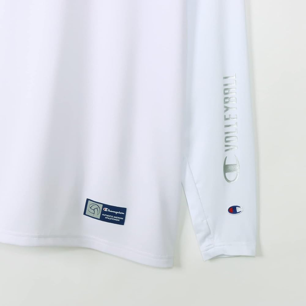 [Champion] C3-YV412 Men's T-shirt, Long Sleeve, Antibacterial and Odor Resistant, Quick Drying, Script Logo, Long Sleeve T-Shirt, Volleyball