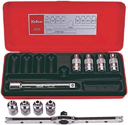 Koken 3/8(9.5mm)SQ. Tap holder set 10 pieces 3260