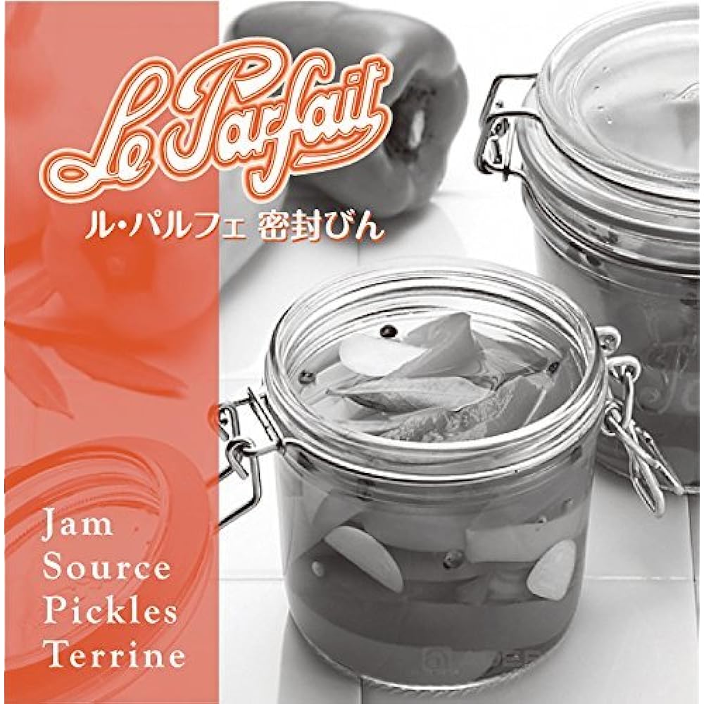 ADERIA Le Parfait Sealed Storage Container, 350ml, Set of 6, Made in France, Storage Container, Glass, Canister, Airtight Container, Contains Seasoning, Jar, Sealed, Coffee Beans H7563