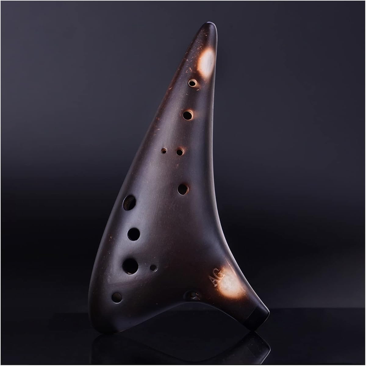 Natural Clay Smokeburn 12 Hole Ocarina Alto G Ocarina Good Sounding Ocarina Instrument (2)