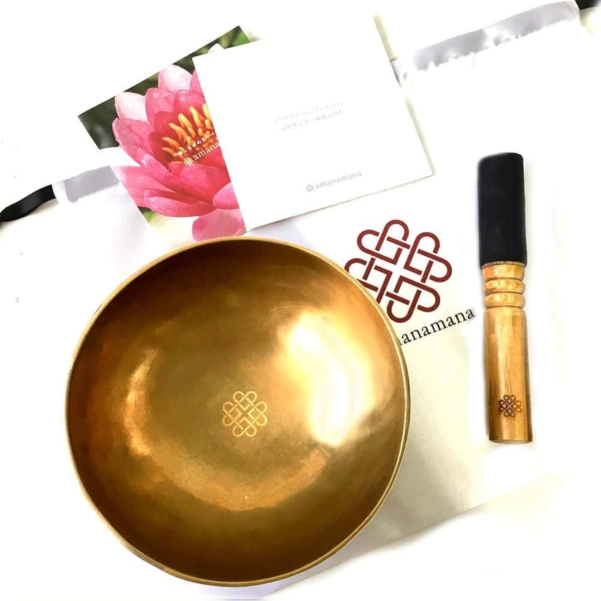 Tibetan Singing Bowl Singing Bowl Elementary/Middle School 18cm [AmanaMana Official] Purification Healing Overtone Meditation Introduction Professional/Association Certified
