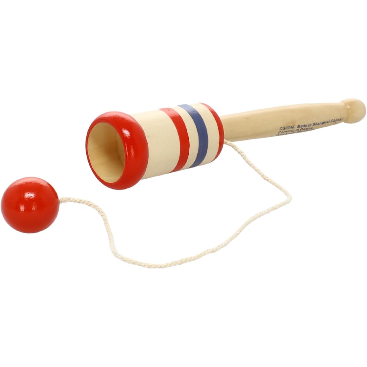 Continuum Games Wayback Toy Wooden Ball Catch Steady Hand and Skill Game Novelty Family Fun Game Ages 5+