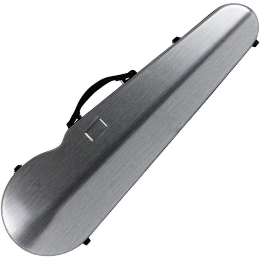 Violin Case Carbon Fiber 4/4 Full Size Violin Case with Hygrometer Lightweight Carry-on Full Size Violin Case Hygrometer Shoulder Waterproof Rainproof Musical Instrument Accessories Professional Use (Color: Silver)