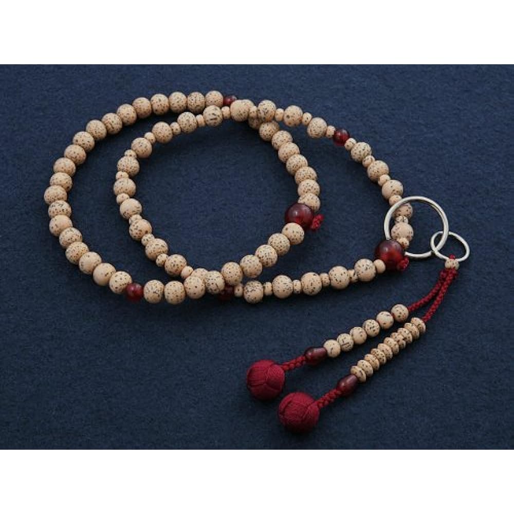 Kyoto Buddhist Altar Hayashi Prayer Beads Jodo Sect Star Moon Bodhi Tree Agate (For Women) Official Ceremony [Bead Bag Set] SW-003 Kyoto Prayer Beads