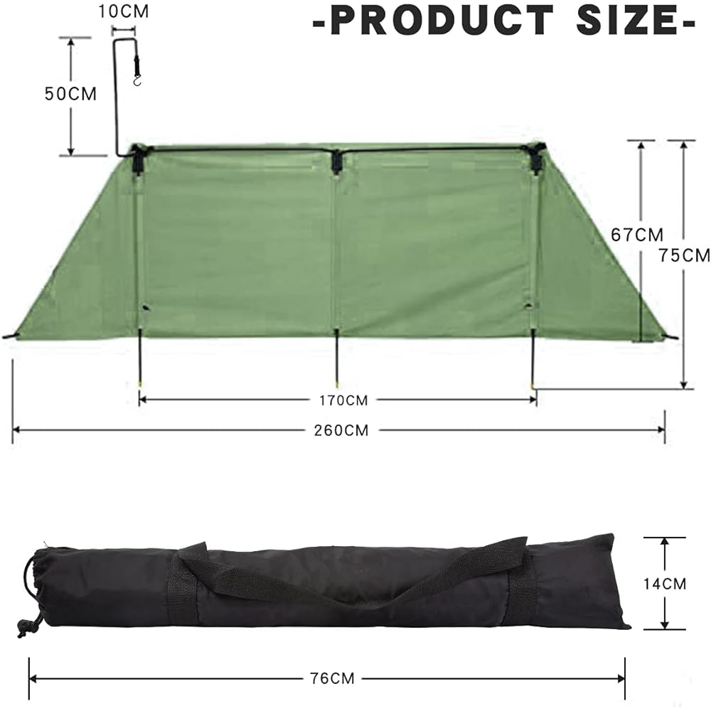 KPSON Bonfire Camp Cotton Camping Outdoor Bonfire Windproof Windscreen Blindfold Windscreen Storage Case Included