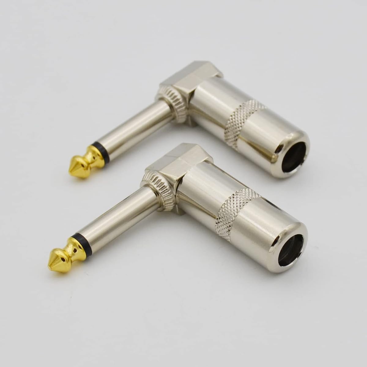 Czyuntuo Guitar Patch Cable 3 Feet Instrument Cable 1/4" L Shape AMP Cord for Electric Guitar Bass Keyboard Pro Audio Black 3 Pack