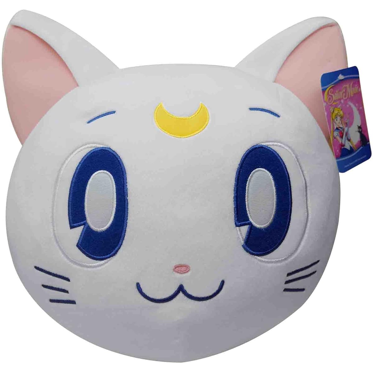 Sailor Moon Artemis Mochi Ball Plush Animal - 14" Cute Collectible Hugly Toy Character - Super Soft Polyester Fabric
