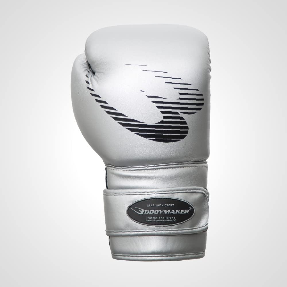 BODYMAKER Fitness Boxing Gloves Metallic Martial Arts Karate Boxing Kickboxing Mixed Martial Arts Practice Dojo Fitness Exercise Boxer Punch Diet Gloves Training