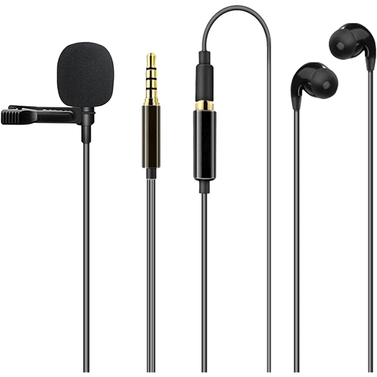 Microphone Audio Recording Microphone Clip-on Lavalier Microphone Clip-on Amnidirectional Mic Interview Meeting