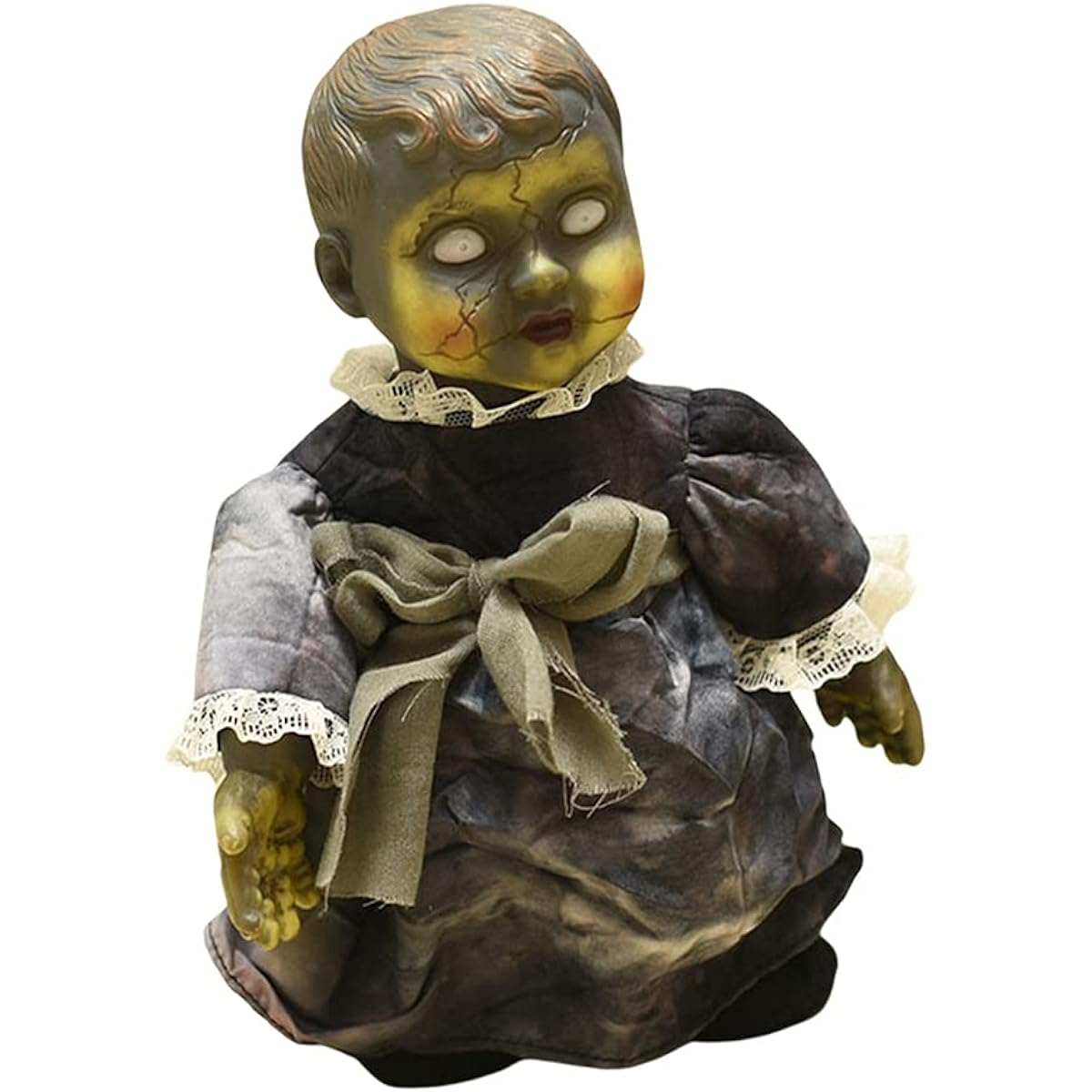 Voice Control Induction Ghost Doll Light Up Sound Creepy Ghost Doll Halloween Decoration Horror Creepy Scary Props Haunted House Bar Party Halloween Ornaments