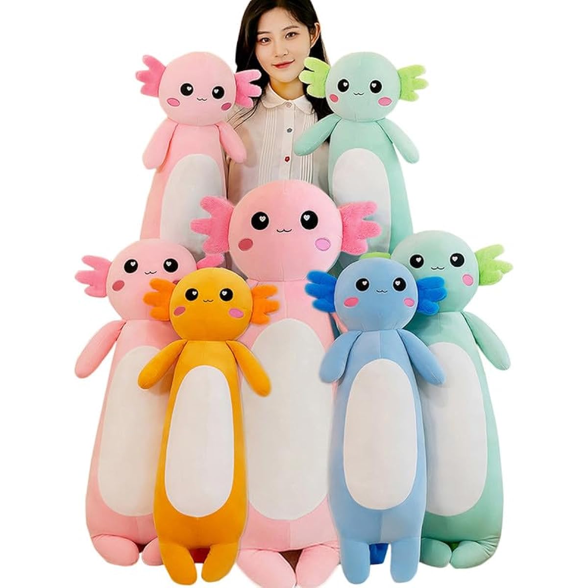 Kekeso Long Axolotl Plush Toy Pink 80cm/31.49inch