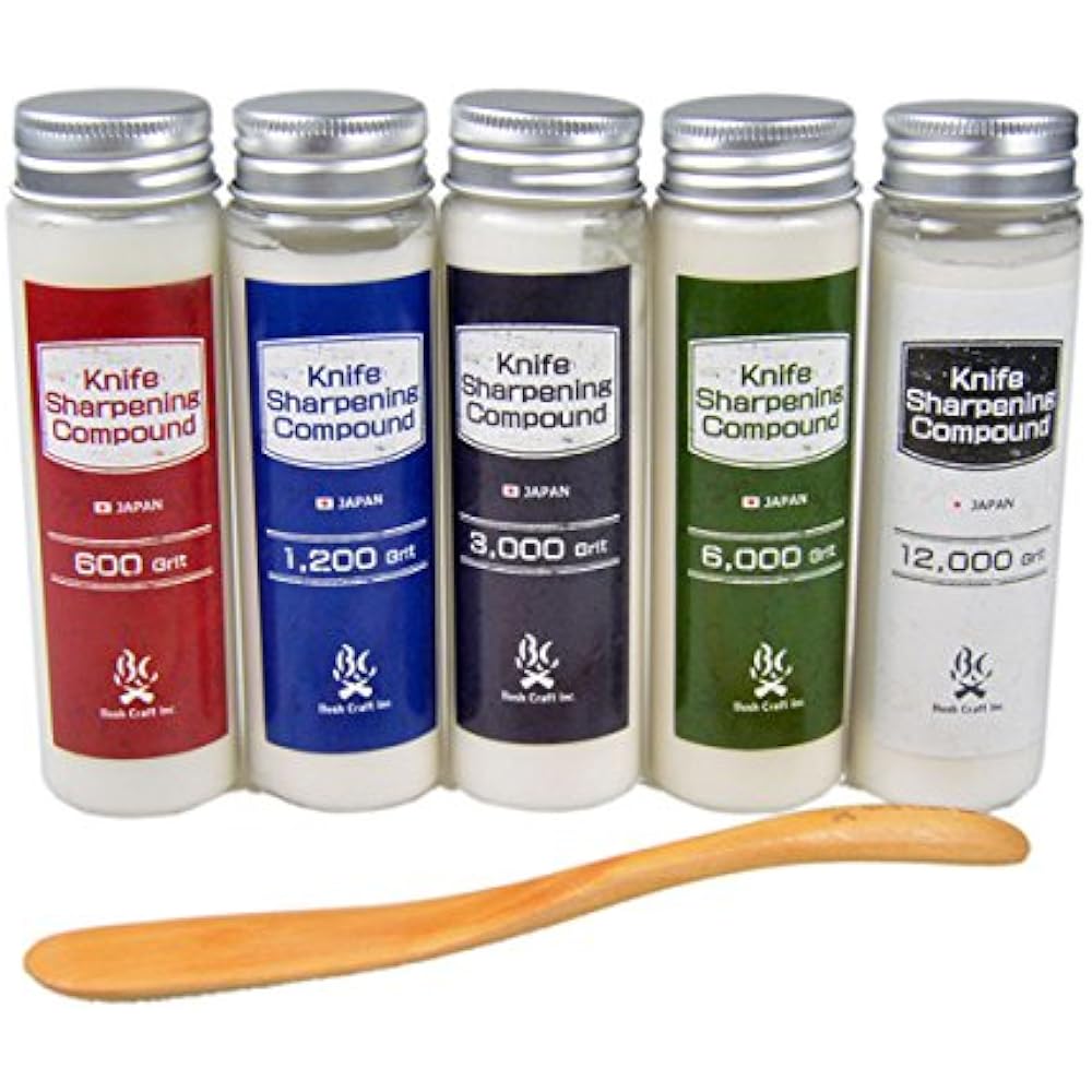 Bush Craft Knife sharpening compound set with spatula 03-05-bush-0004