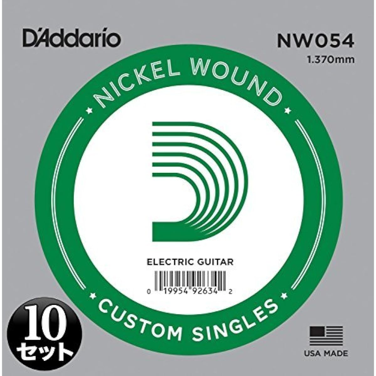 D'Addario Electric Guitar Rose Strings Nickel .080 NW080 Set of 10 [Domestic Genuine Product]