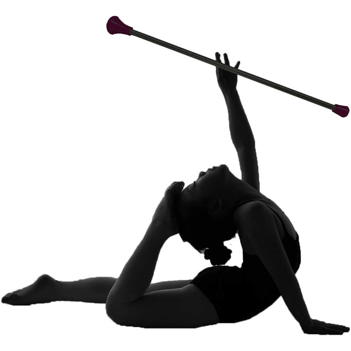 Twirling Baton 21 Inch Marching Baton Spinning Dance Baton Metal Gymnastics Parade Stick for Kids Majorette 2 Pack Pink