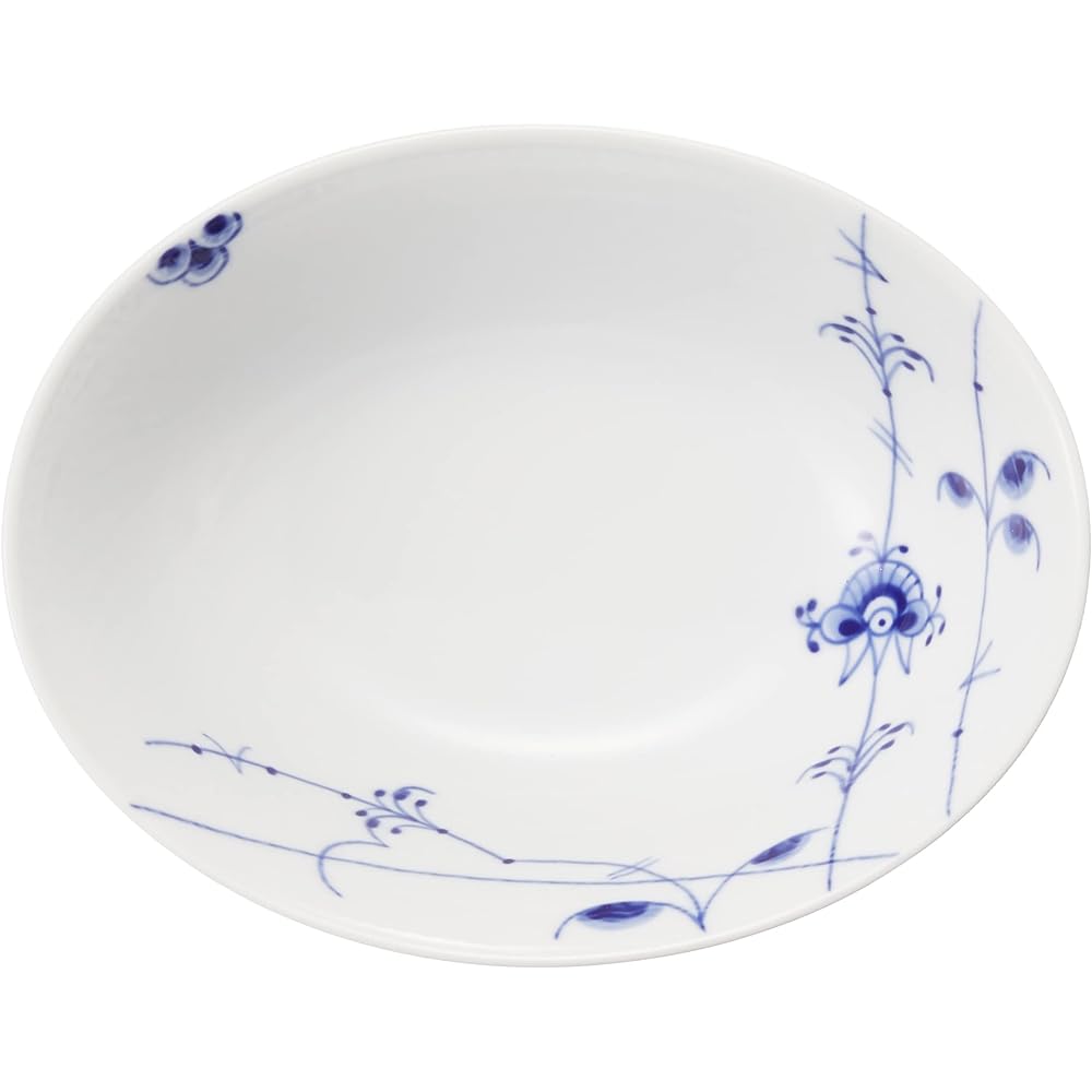 [Regular Imported Product] Royal Copenhagen Blue Palmette Oval Bowl Pair 15cm Wedding Gift 1016952