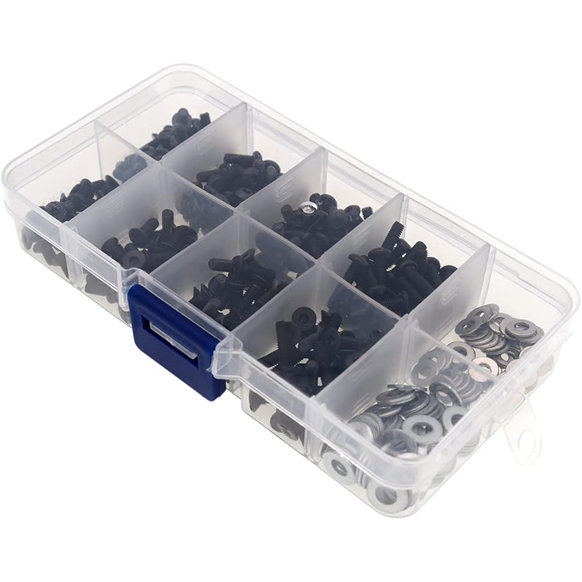 HEXADRC Universal Screw Box Repair RC Tool Kit M3 Hexagon Flat & Round Head M3 & M4 Washers for Traxxas Axial Redcat HSP HPI Arrma Losi 1/8 1:10 Scale RC Car Parts 340Pcs