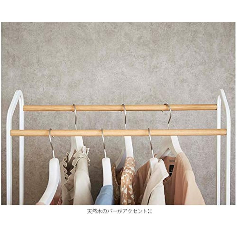 Yamazaki Jitsugyo Hanger Rack Tower with Casters White Approx. W67XD35XH172.5cm Coat Hanger 3516