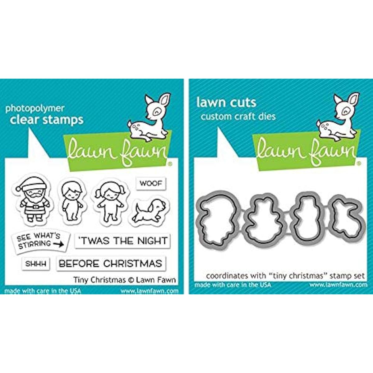 Lawn Fawn - Small Christmas Stamp Set and Die Set - 2 Item Set
