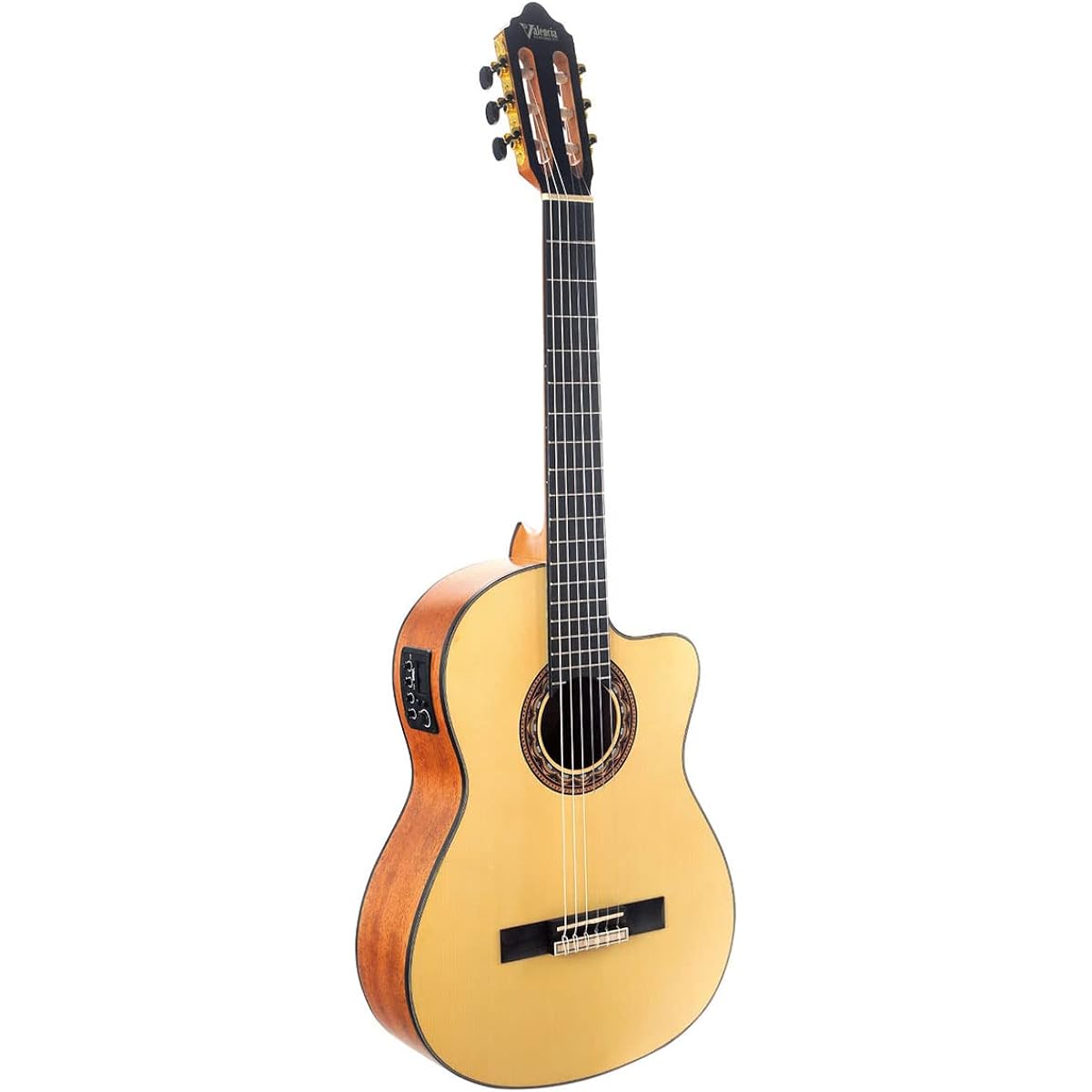 Valencia VC304CE Classical Guitar Beginner 8-Piece Set, Elegant Guitar, 300 Series, Valencia
