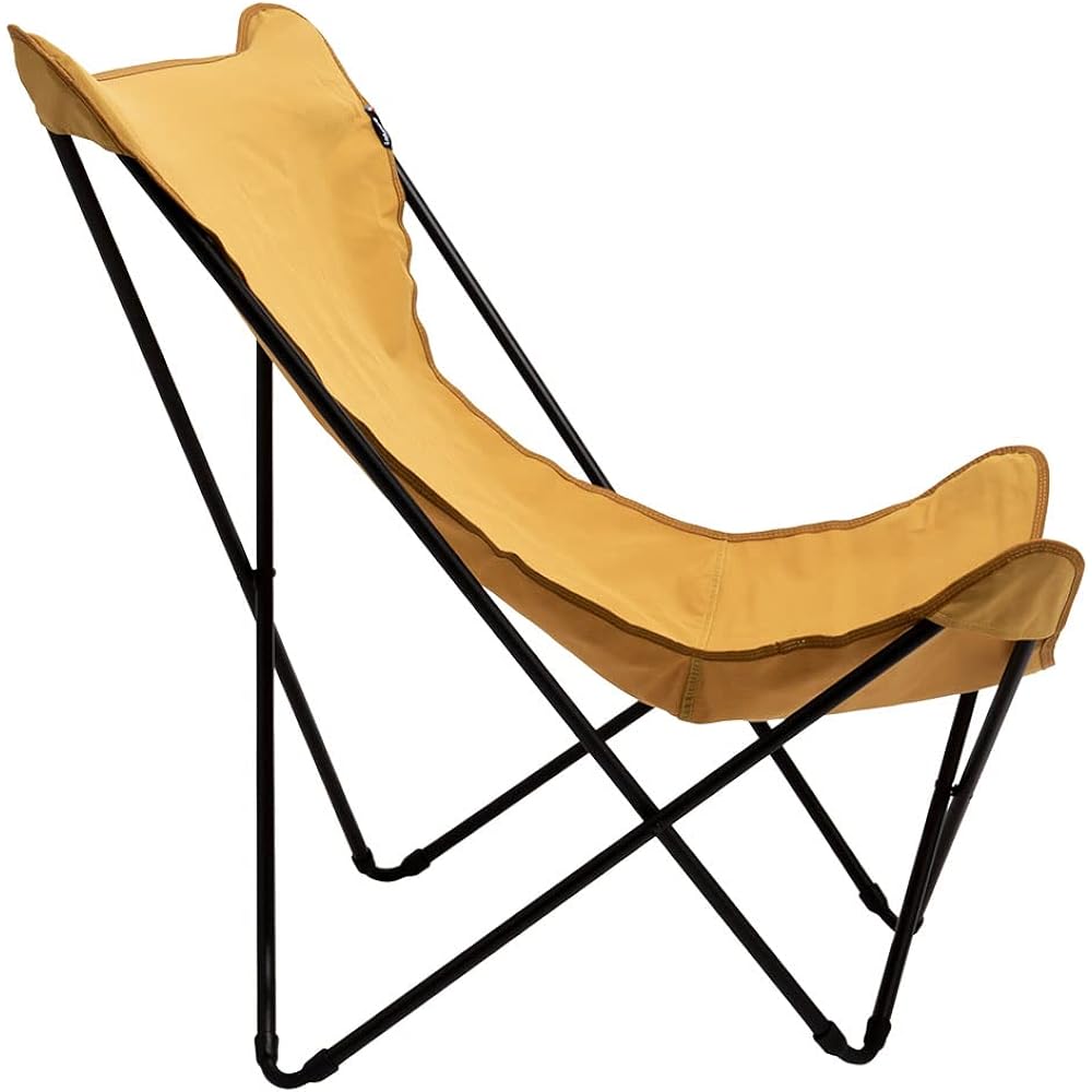 [Lafuma Mobilier] Lafuma MOBILIER Design Chair Pop Up Chair Folding Outdoor LFM2777-7234 Yellow Design Chair POP UP XL Curry [Parallel Import]