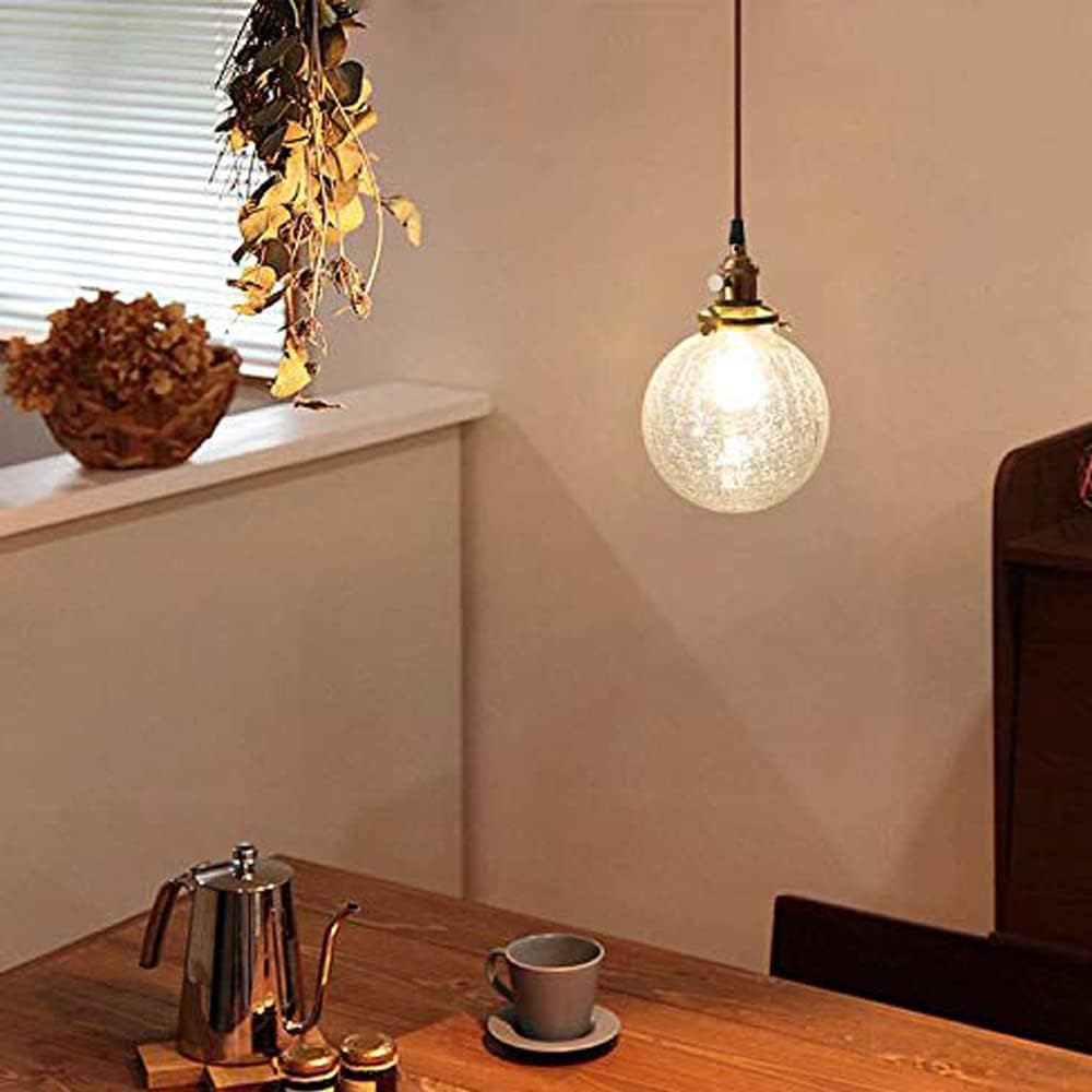 Chende Pendant Light Glass Brass Stylish Ball Scandinavian 1 Light Ceiling Light LED Modern Socket Retro Elegant Antique Ceiling Light GL-04