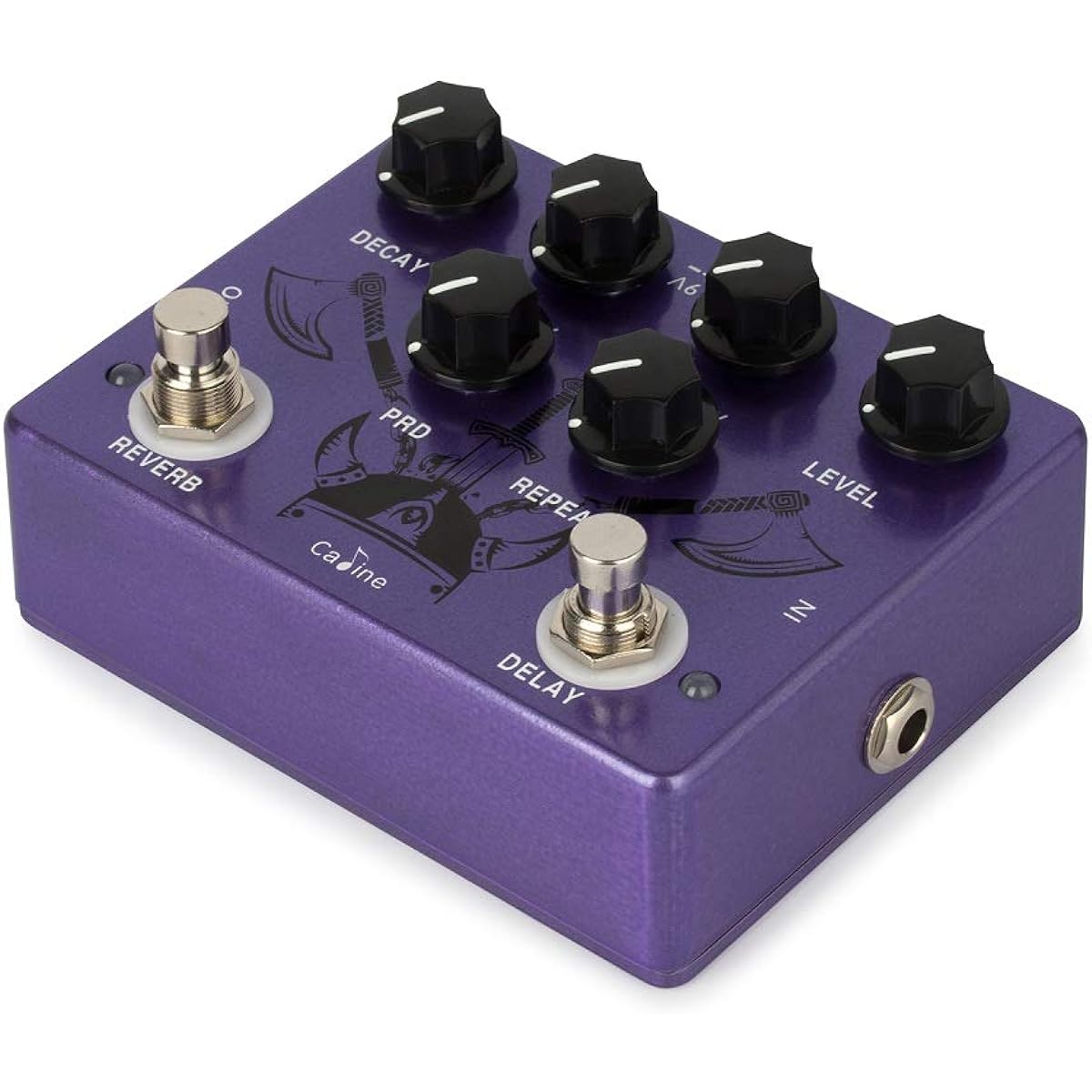 Caline Pedals Reverb Delay Effect Pedal Repeat Preamp Acoustic Electric Guitar Pedal True Bypass Metal Purple CP-80